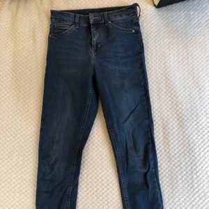 Top shop dark wash skinny jeans